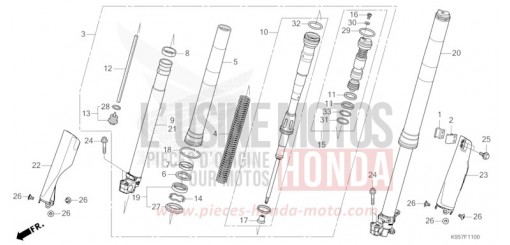 FRONT FORK CRF250RS de 2025